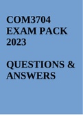 com3704 exam pack 2023