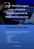 200+ Hoofdvragen voor hbo scripties Communicatie en Multimediadesign