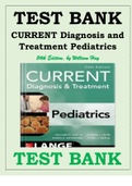 TEST BANK FOR CURRENT DIAGNOSIS AND TREATMENT PEDIATRICS, TWENTY-FOURTH EDITION 24TH EDITION WILLIAM HAY