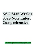 NSG 6435 Week 1  Soap Note Latest  Comprehensive 2023