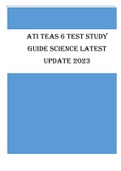 ATI TEAS 6 Test Study  Guide Science Latest  Update
