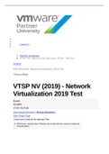 VTSP NV (2019) - Network Virtualization 2019 Test Score: QUESTIONS AND ANSWERS, 100% PROVEN PASS RATE. GRADED A+