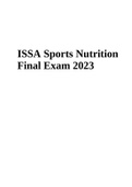 ISSA Sports Nutrition Final Exam 2023 | ISSA Final Exam 2023 – Questions and Answers (A Guide Graded A+) | ISSA Nutrition Final Exam Section 1 : True or False Questions with Answers 2023 | ISSA Nutrition Final Exam and ISSA FINAL EXAM QUESTIONS WITH ANSWE