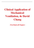 Clinical Application of Mechanical Ventilation, 4e David Chang (Solution Manual with Test bank)	