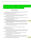 NURSING NR326 ATI MENTAL HEALTH FINAL EXAM PRACTICE WITH ANSWERS & EXPLANATIONS 2023 -2024CHAMBERLAIN COLLEGE OF NURSING