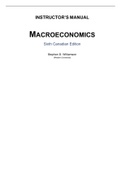 Macroeconomics, 6th Canadian Edition, 6e Stephen Williamson (Solution Manual)