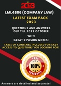 NEW LML4806 Exam Pack: Updated For 2024, Including Old Exam Papers Until 2023, Assignments and notes (See EXAMPLE Pages)