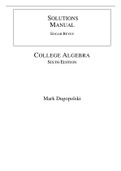 College Algebra 6e Mark Dugopolski (Solution Manual)