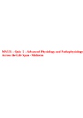 MN551 – Quiz 5 --Advanced Physiology and Pathophysiology Across the Life Span - Midterm.