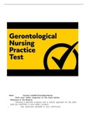 NSG4067 SU01 Gerontological Nursing week 3 quiz / NSG 4067 SU01 Gerontological Nursing week 3 quiz 