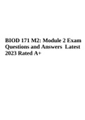 BIOD 171 M2: Module 2 Exam Questions and Answers Latest 2023 Rated A+