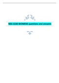NSG 6330 WOMENS questions and answers
