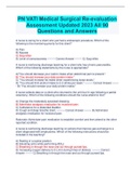 PN VATI Medical Surgical Re-evaluation  Assessment Updated 2023 All 90  Questions and Answers