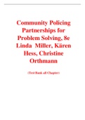Community Policing Partnerships for Problem Solving, 8e Linda  Miller, Kären  Hess, Christine Orthmann (Test Bank)