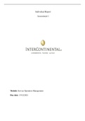 Service Operation Management - Analysis of Intercontinental  Park Lane A1 Report