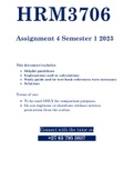 HRM3706 - ASSIGNMENT 4 SOLUTIONS (SEMESTER 01 - 2023)