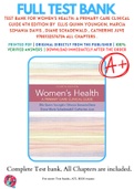 Test Bank For Women's Health: A Primary Care Clinical Guide 4th Edition By  Ellis Quinn Youngkin, Marcia Szmania Davis , Diane Schadewald , Catherine Juve 9780132576734 ALL Chapters .