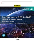 Test Bank for E-commerce 2021–2022-Business, Technology, Society- 17th Edition by Kenneth Laudon & Carol Traver. Complete, Elaborated and Latest Test Bank. ALL Chapters(1-12) Included |270| Pages - Questions & Answers-Updated for 2023  5* rated