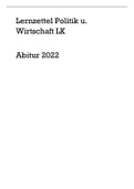Abitur Lernzettel 2022 - Politik und Wirtschaft LK - Q1 bis Q3 - Hessen