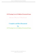 Nursing Care of Children Proctored Exam (A.T.I)(7Versions) (New 2020)/ Nursing Care of Children A.T.IProctored Exam | (Complete Solution Guides, AlreadyGraded A)