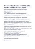 Fresenius PCT Practice Test With 100% Correct Answers 2023 A+ Grade. 