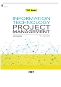 Test Bank - Information Technology Project Management 9Ed. by Kathy Schwalbe - Complete, Elaborated and Latest Test Bank. ALL Chapters (1-13) Included and Updated.