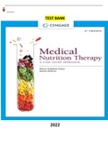 Medical Nutrition Therapy-A Case Study Approach 6Ed. by Marcia Nelms & Kristen Roberts.- Complete Elaborated and Latest Test Bank. ALL Chapters(1-28) included and updated for 2023