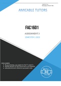 FAC1601 ASSIGNMENT 3 SEMESTER 1 2023
