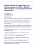 WGU C215 Operations Management -Objective Assessment Prep Guide & Terminologies Combo Study Guide 2023 Verified 100%