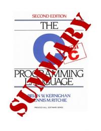 The C programming language - Kernighan and Ritchie