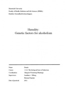 Verslag Genetische factoren voor alcoholisme