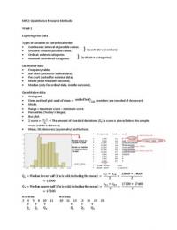 Summary of the course ´MR2 Quantitative Research Methods´.