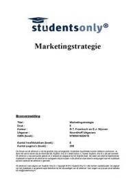 Samenvatting Marketingstrategie