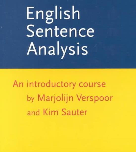 Samenvatting English Sentence Analysis -  Language Optimization (LCX023P05)