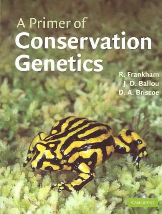 Samenvatting Wildlife Conservation Genetics