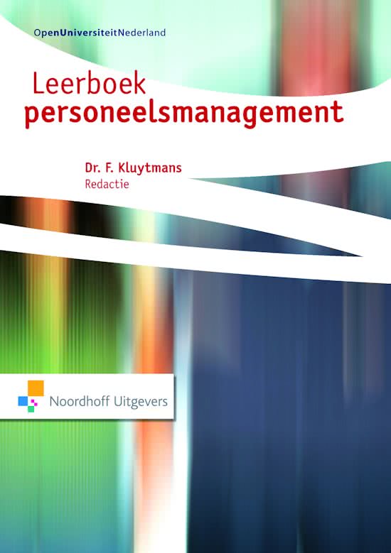 Samenvatting: Kluytmans Leerboek Personeelsmanagement, ISBN: 9789001400040