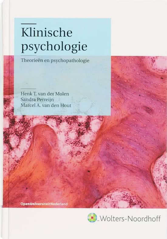 Klinische psychologie samenvatting - psychopathologie 1 (leerjaar 2)