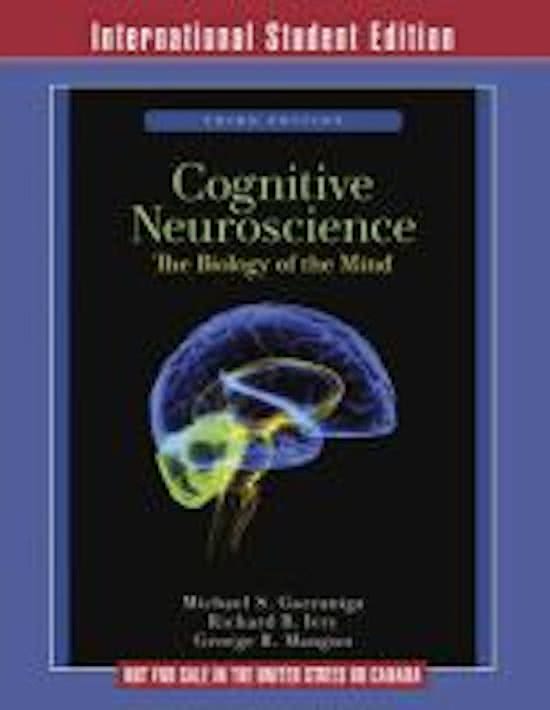 Cognitieve Neurowetenschap Samenvatting 