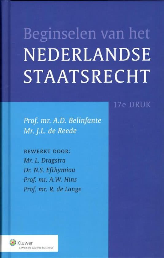 Samenvatting Beginselen van het Nederlands staatsrecht -  Overheidsrecht 2 (OVHR2)