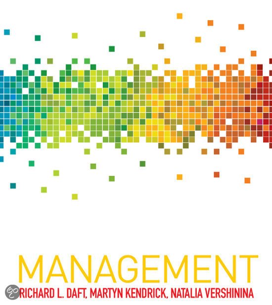 Organisatie en Management. 'Management'. Daft / Kendrick / Vershinna