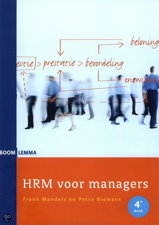 Samenvatting HRM voor managers - Manders en Biemans, 4e druk