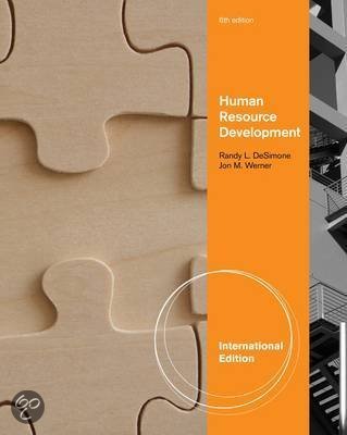 HRD samenvatting boek DeSimone and Werner, 6th edition, Ch4 tm ch11