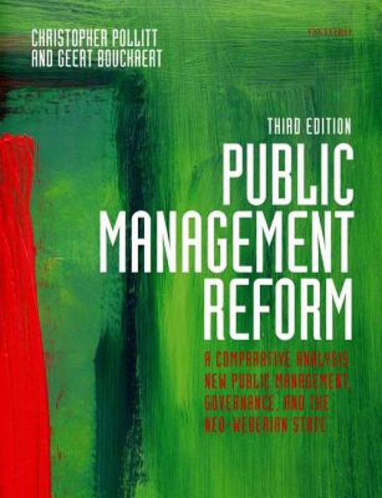 Samenvatting Boek Public management reform