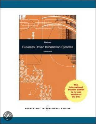 TEST BANK FOR BUSINESS DRIVEN INFORMATION SYSTEMS 5TH EDITION BY BALTZAN | VERIFIED.