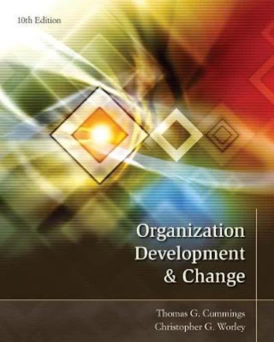 Summary literature Organisation Development