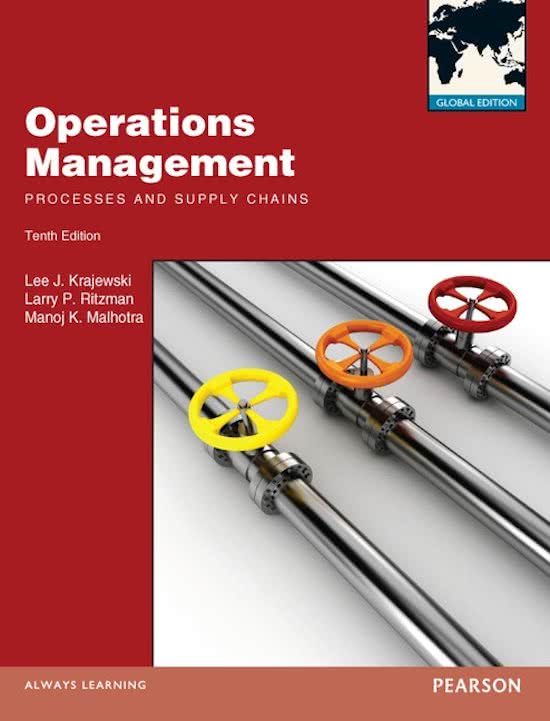 Operations management - processes and supply chain