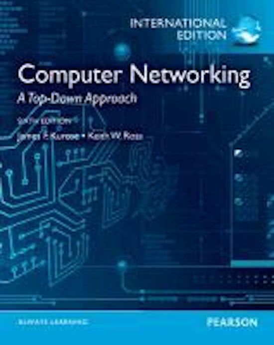 Summary of the book: a top down approach computer networking
