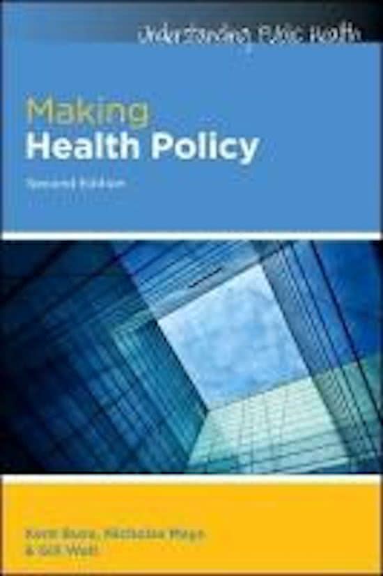Making health policy chapter 1