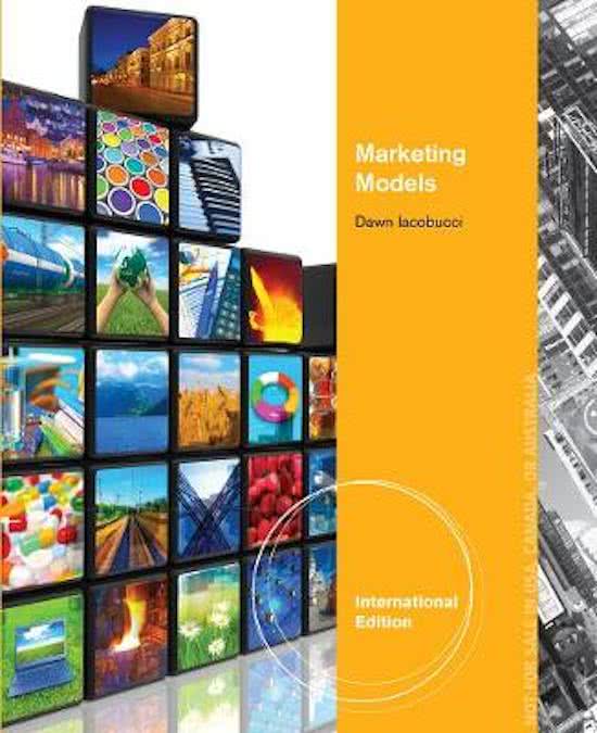 Summary Marketing Models MST21306