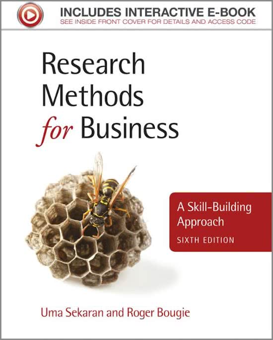 Summary chapter 1-13 Research Methods for Business: A Skill-Building Approach, 6th Edition